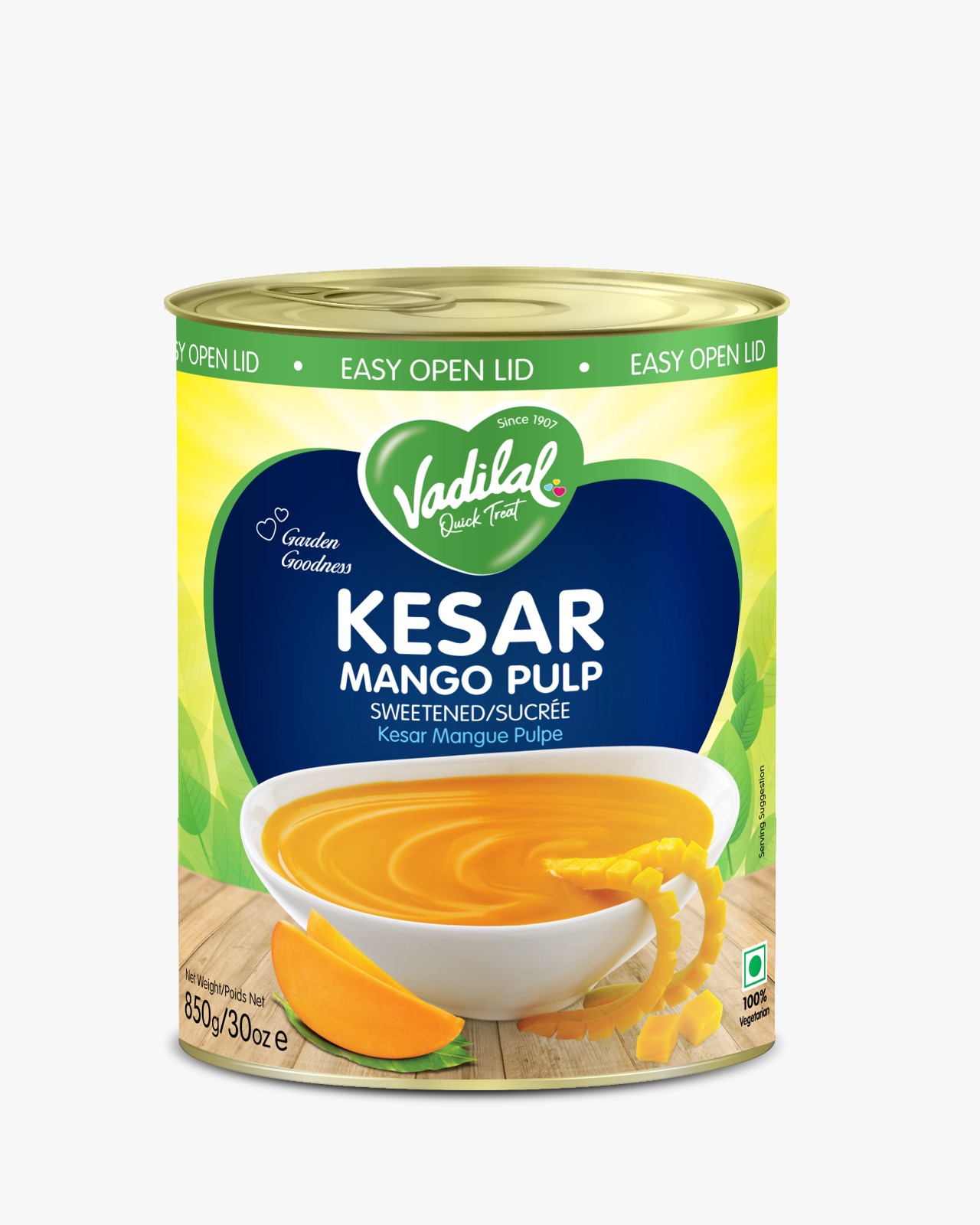 Buy Online Vadilal Kesar Mango Pulp 850 GM (CAN) Kesar Grocery.
